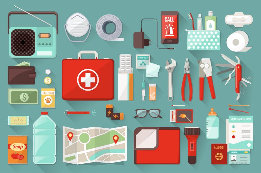 Emergency Kit Illustration