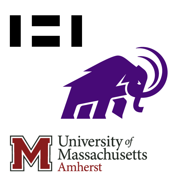 3 logos from hampshire college, amherst college, and umass amherst
