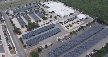 solar panels on parking canopies