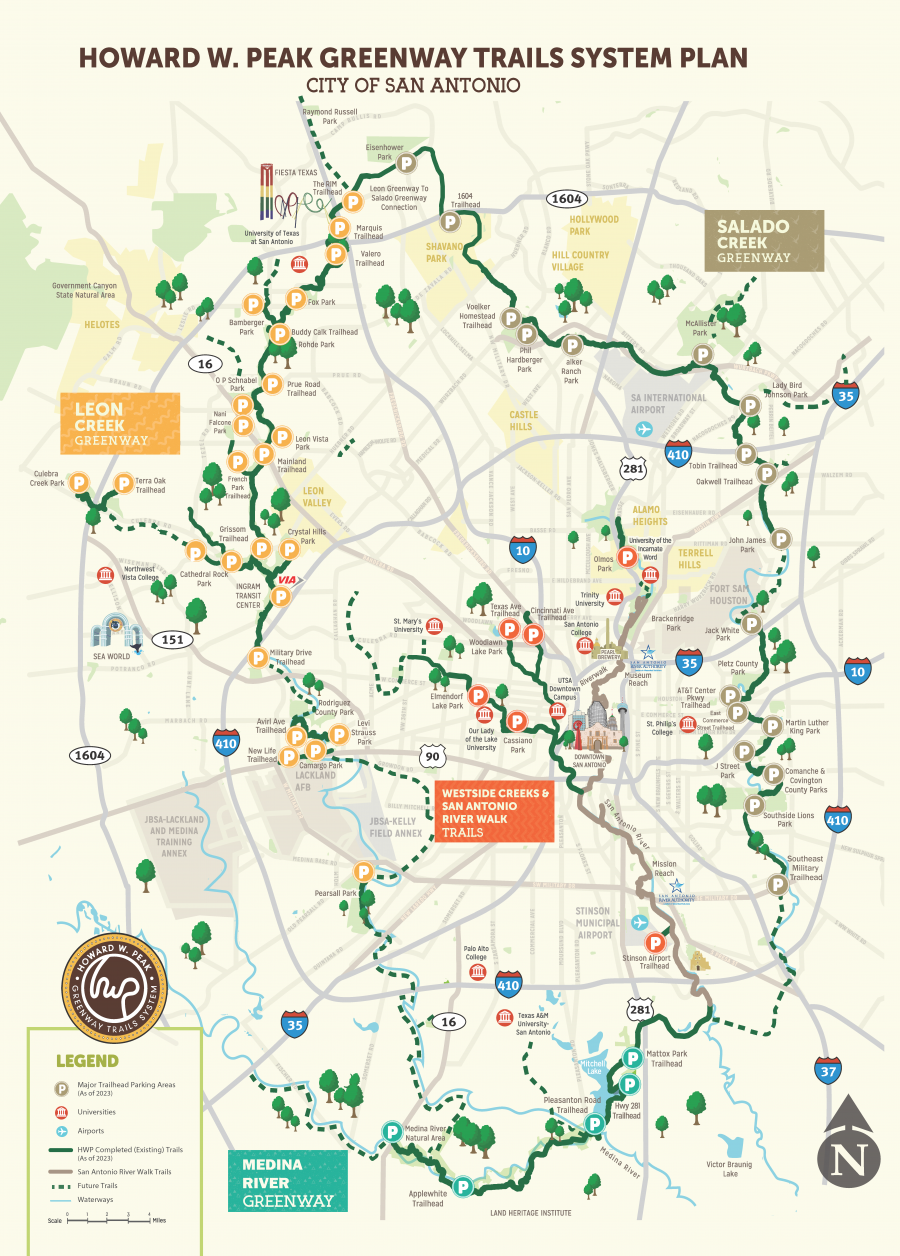 map of the greenway trail system 