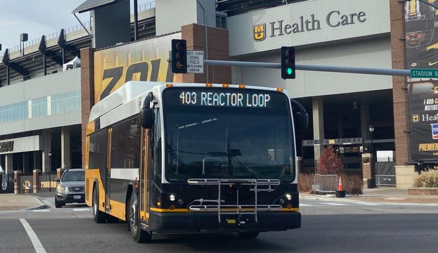 City bus on MU Campus