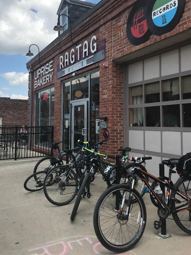 Bikes in bike rack