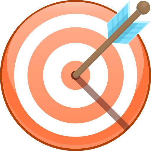 illustration of a target with an arrow through the middle