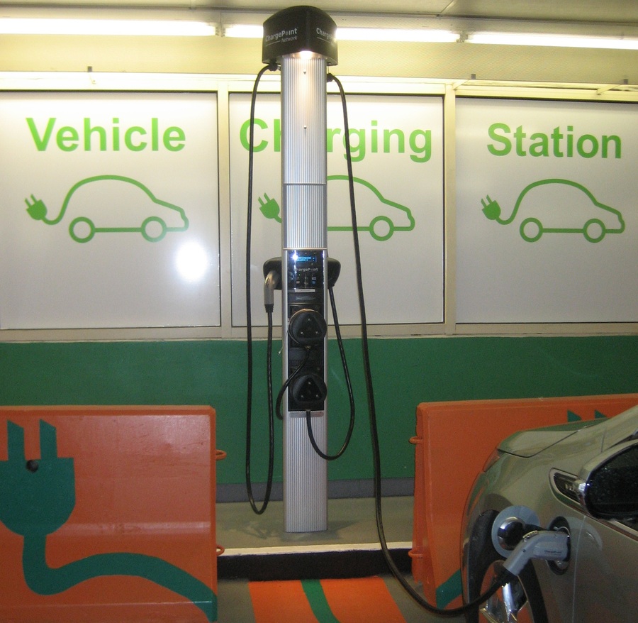 Image of an electric vehicle charging station