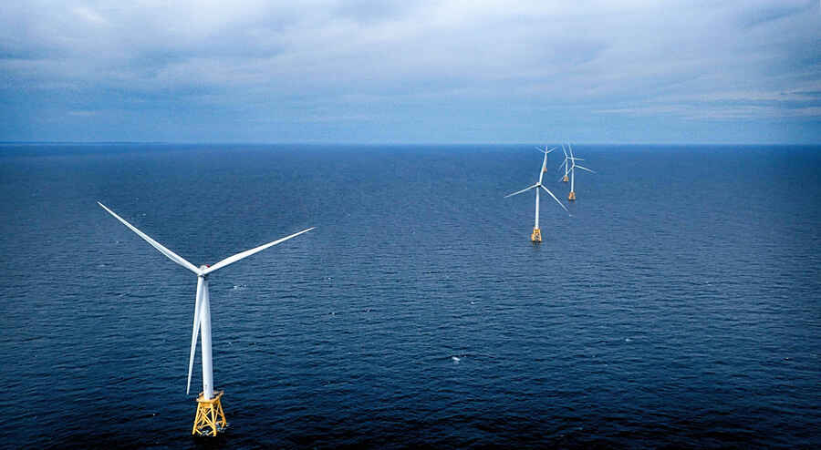 Turbines at Block Island offshore wind farm