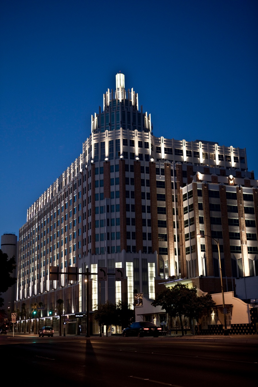 building at night