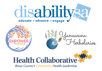 Logos for disabilitysa, empower house, yanawana herbolarios, and the health collaborative